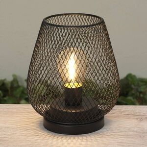 Black Metal Mesh Table Lamp
